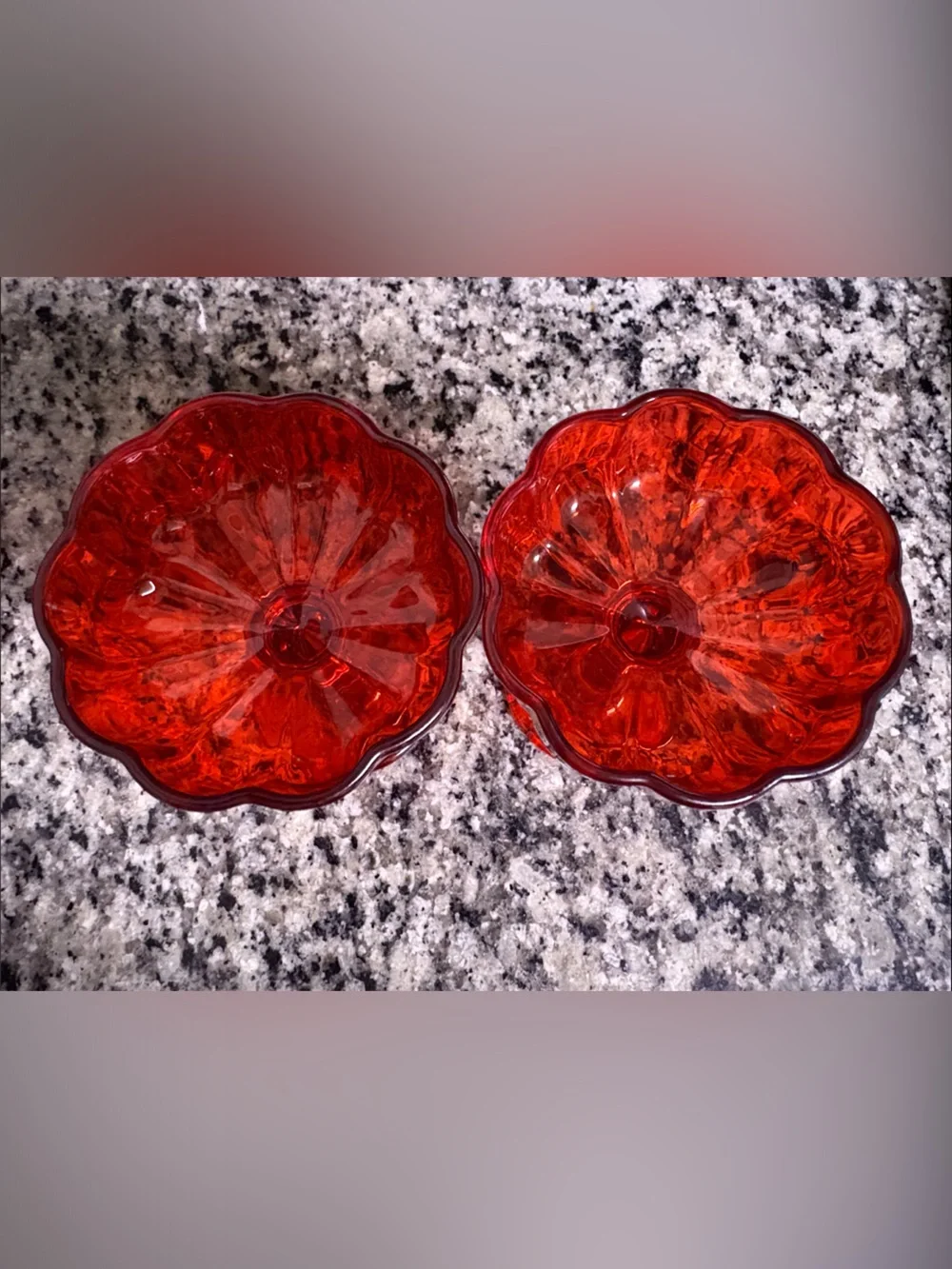 Target Red Glass Dessert Coupes - Set of 2